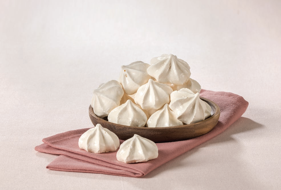 Merengue estriado vainilla